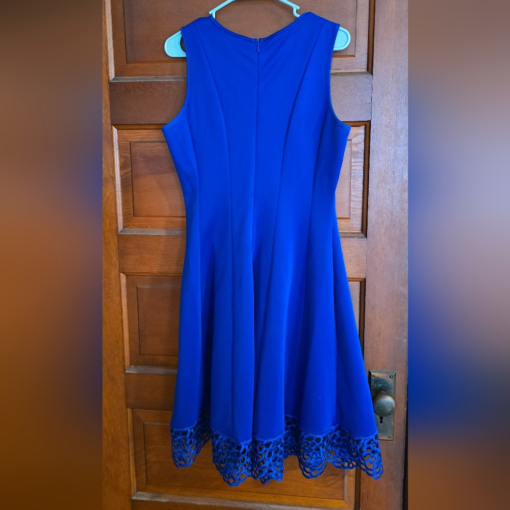 Donna Ricco Royal Blue Midi Dress